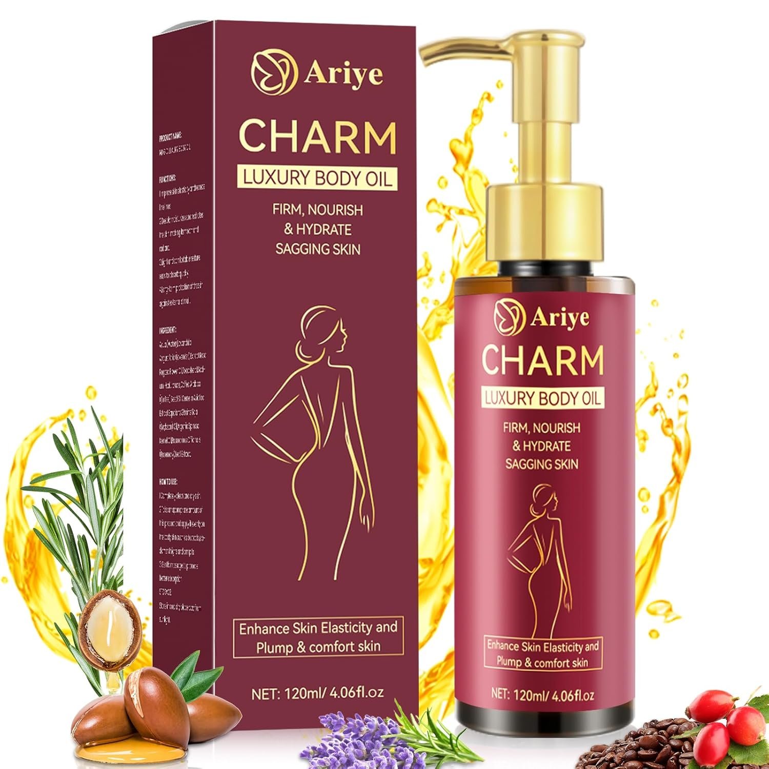 Body Firming Oil Glow-Remedy body oil for women,Body Oil After Shower Tightening&Hydrating Treatment for Arms,Legs,Stomach&Body,Natural Firming Oil for Dry Skin,Non-Greasy Body Serum-(4.06 Oz)