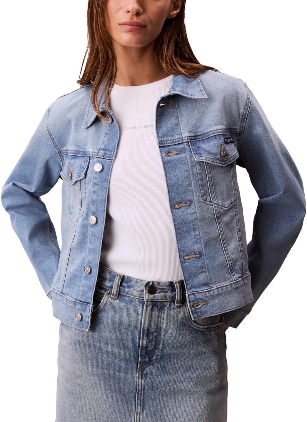 Calvin Klein Women’s Classic Denim Trucker Jacket