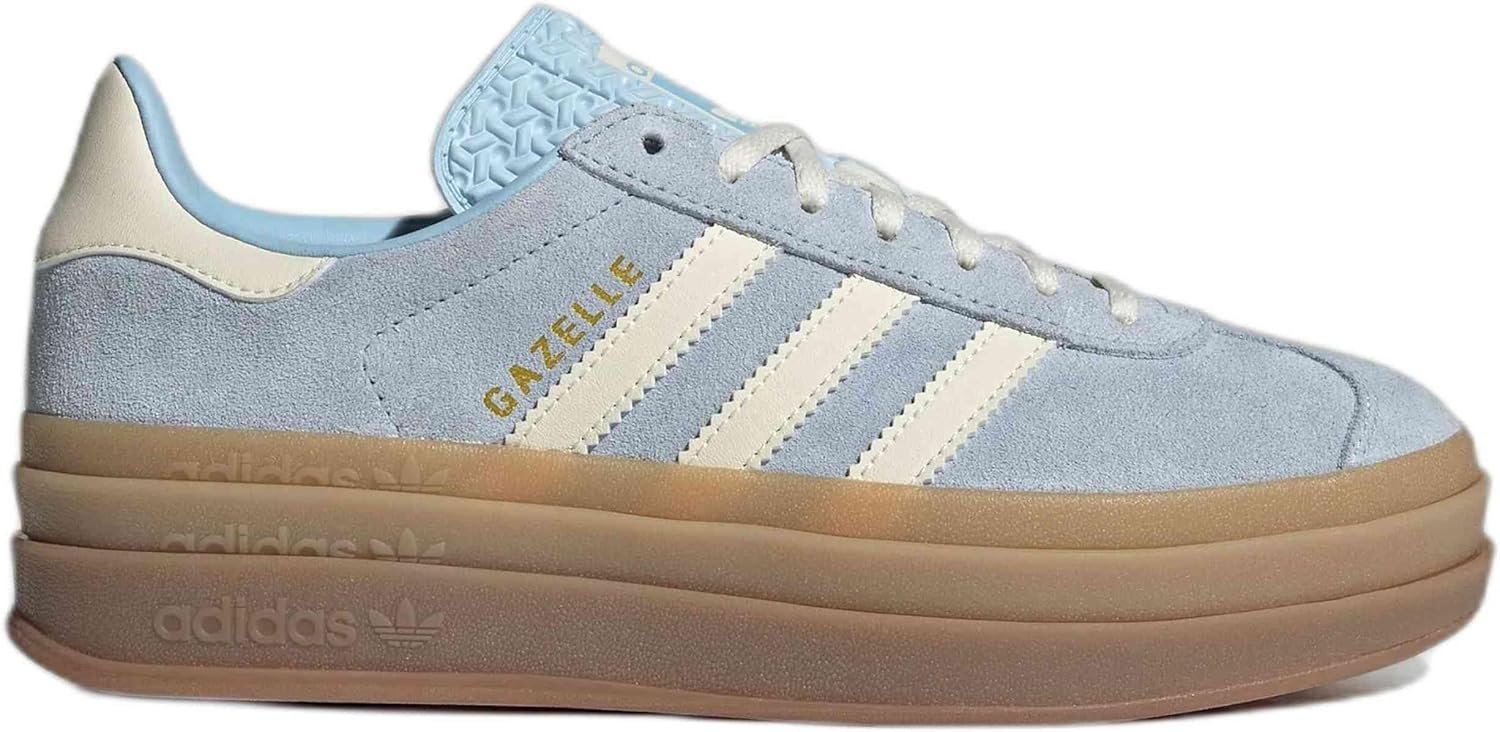 adidas Gazelle Bold Womens Sneaker (Clear Sky Blue Cream, 7)