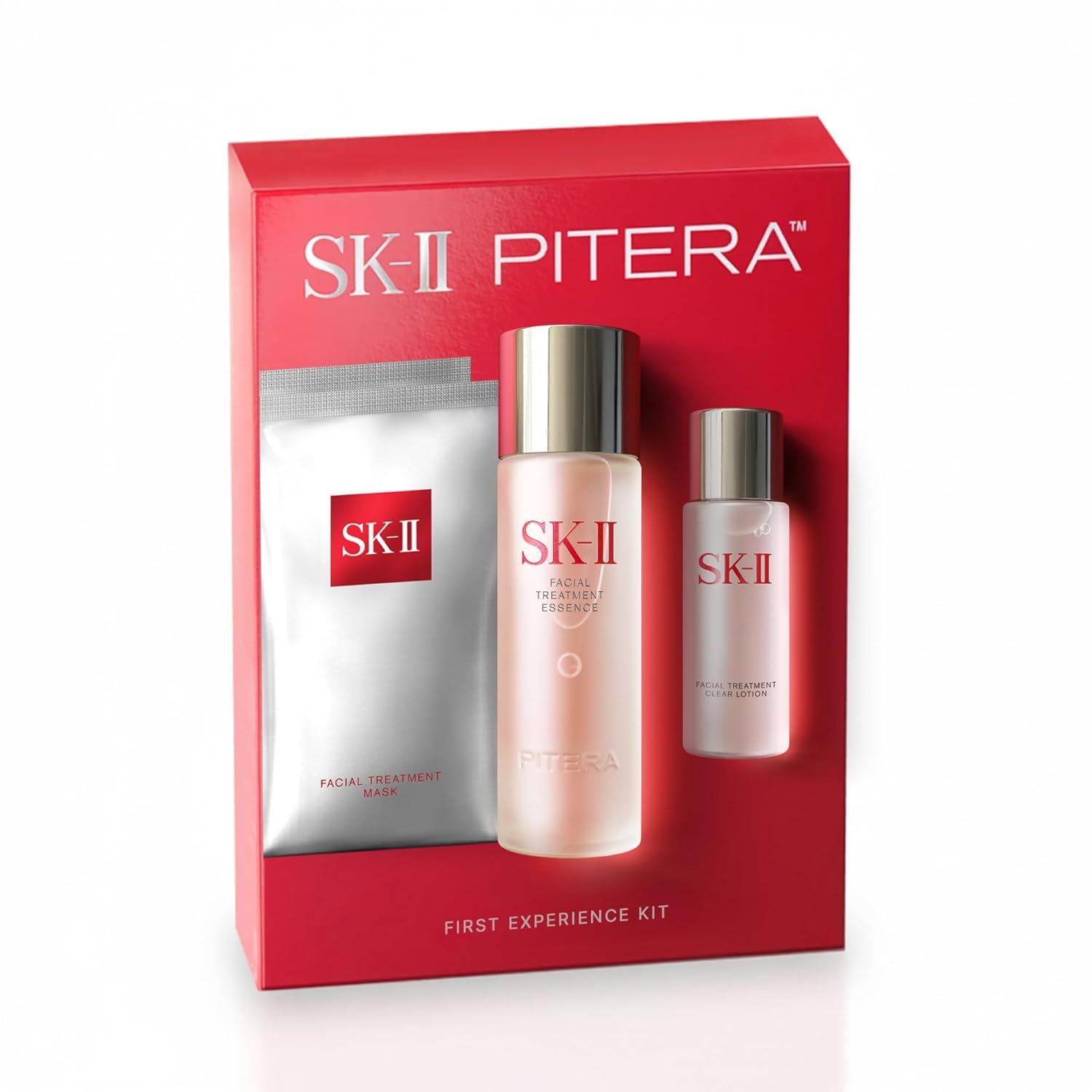 SK-II First Experience Skin Care Set – Gift Set Includes Treatment Face Masks, Facial Essence & Face Toner – Helps Improve Dryness, Refine Skin Texture & Reduce Fine Lines & Wrinkles (4 Count)