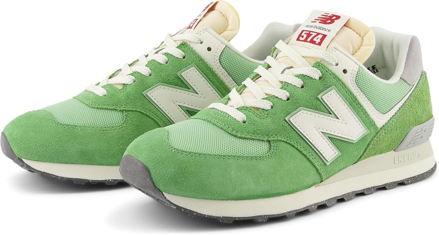 New Balance Unisex 574 V2 70s Racing Sneaker,Chive/Sea Salt,Men 6 / Women 7.5
