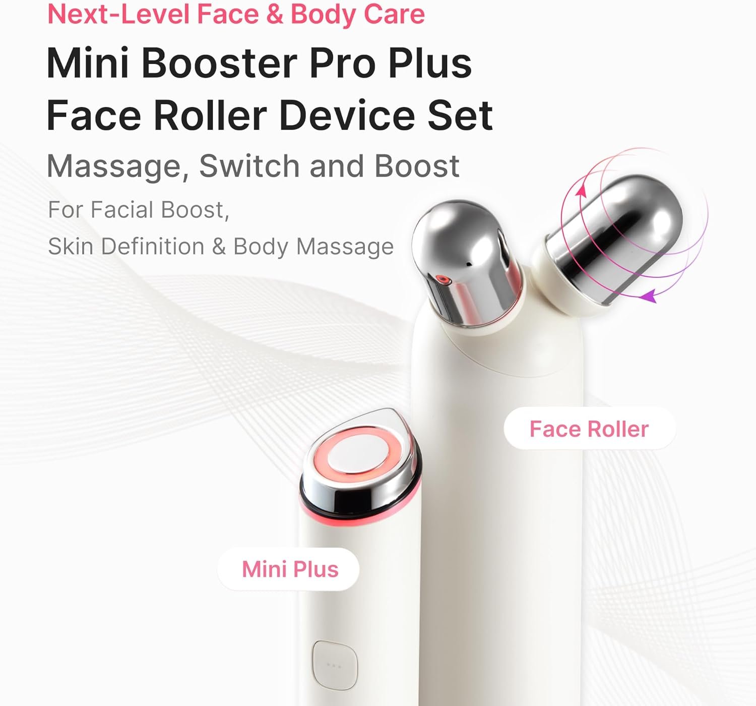 medicube At-Home Contour & Define Device Set | 2-in-1 Massage & Skincare Device with PDRN Booster Gel | Salmon DNA PDRN, Peptides & Niacinamide | Face & Body Massager for Depuffing & Contouring, Beige