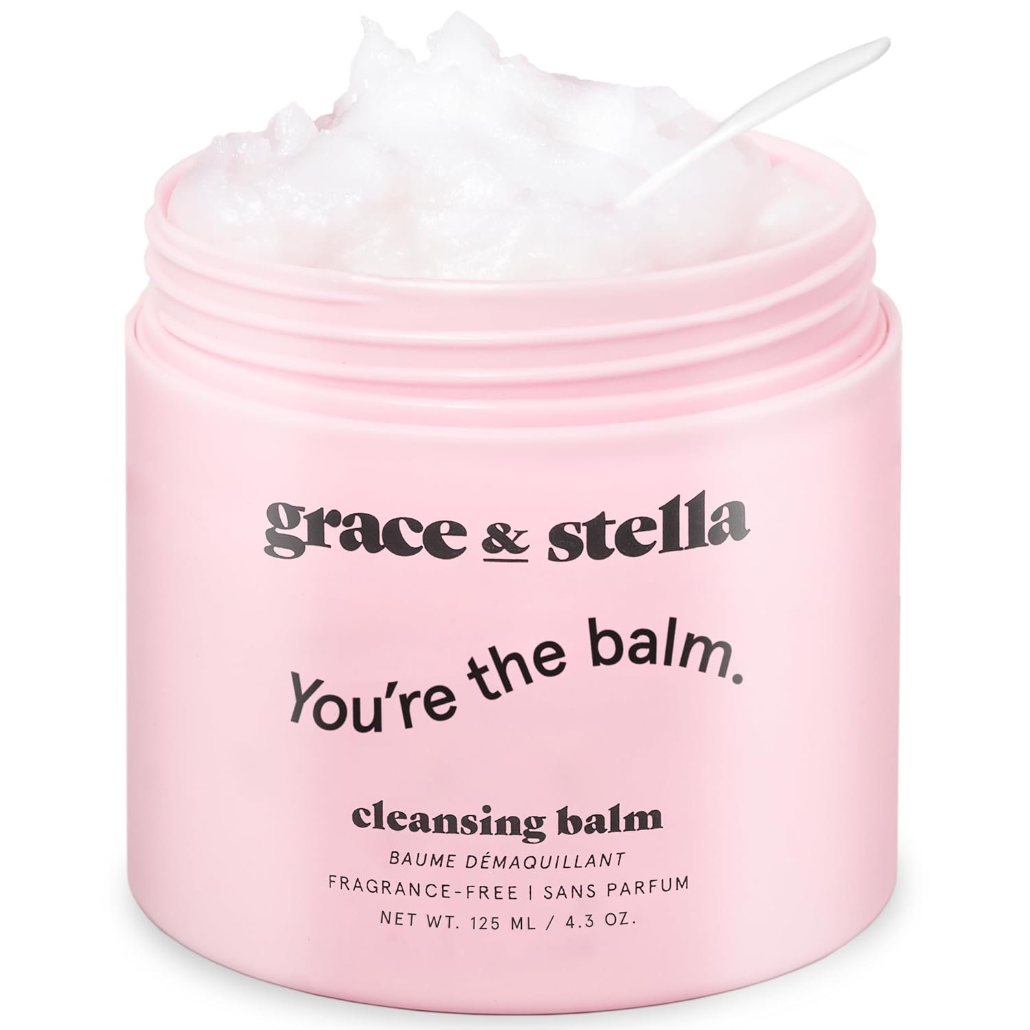 grace & stella Makeup Remover Cleansing Balm – Hydrating Facial Cleanser with Vitamin E for Soft, Nourished Skin – Melt Stubborn Waterproof Make Up, Mascara, Eye Liner – Vegan Skincare (102g/ 4.3 oz)