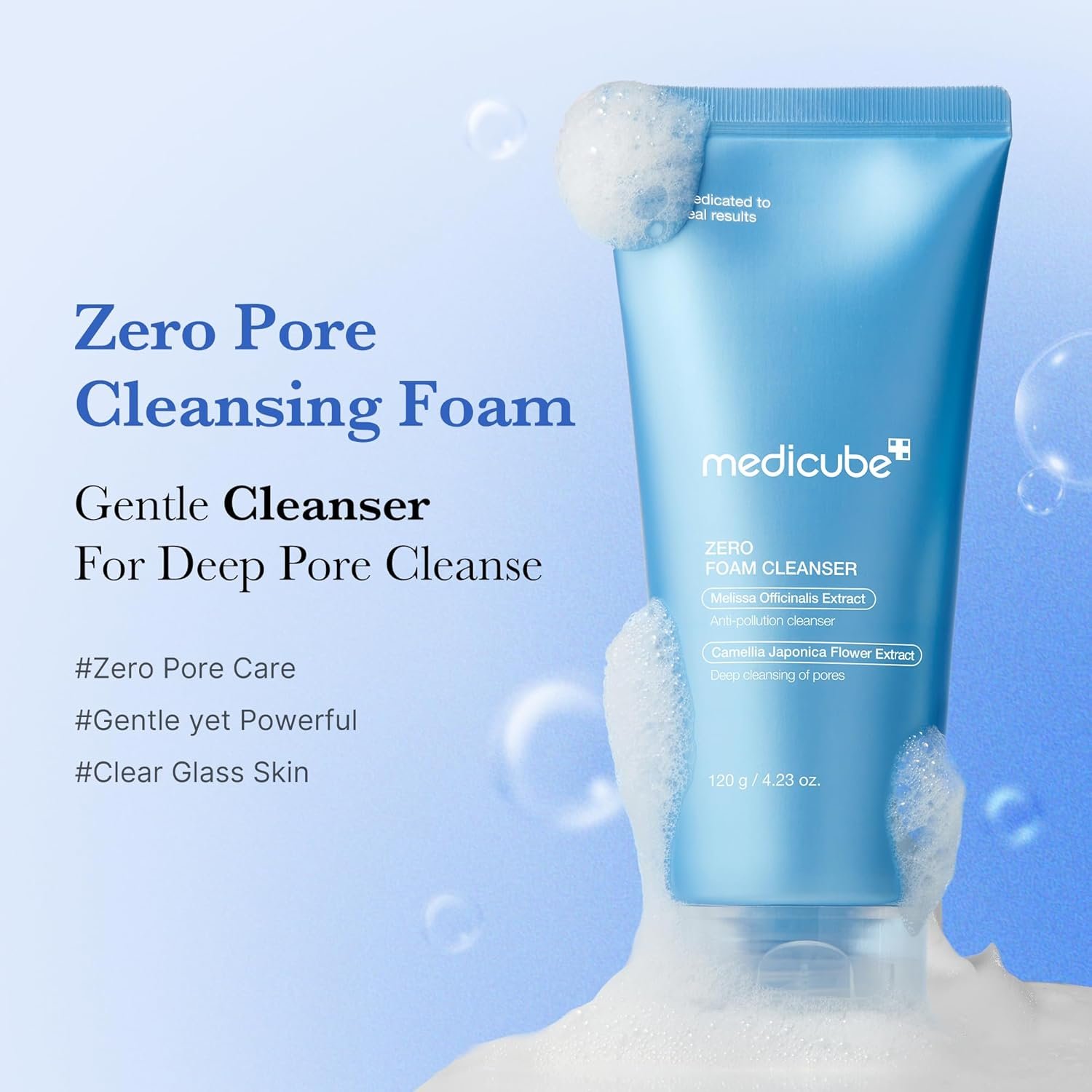 medicube Zero Foam Cleanser and Pore Brush Set | Deep Pore Cleansing for Fresh, Clear, and Smooth Skin