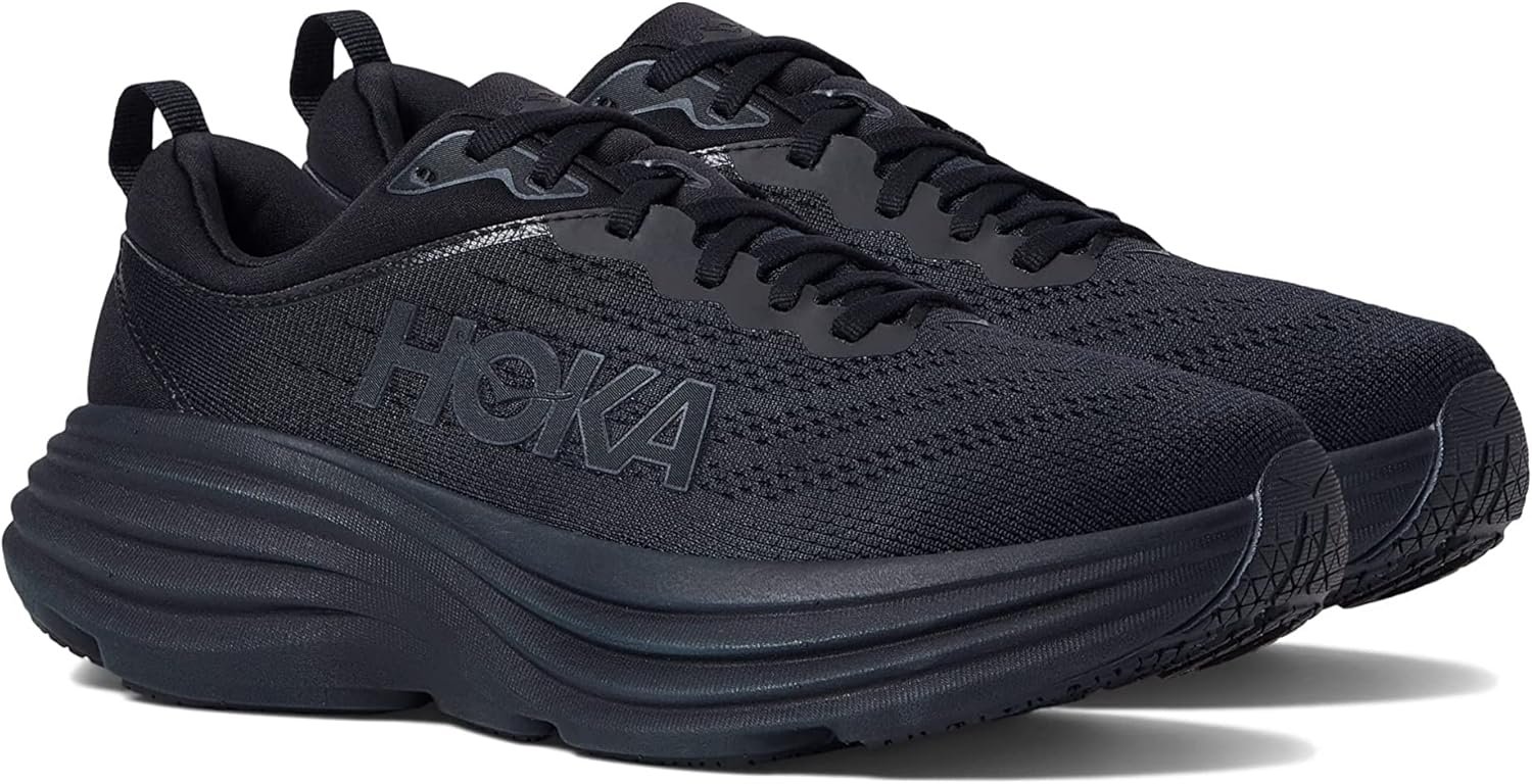 Hoka Women’s Bondi 8 WSneaker, Black Monochrome, 7.5 US