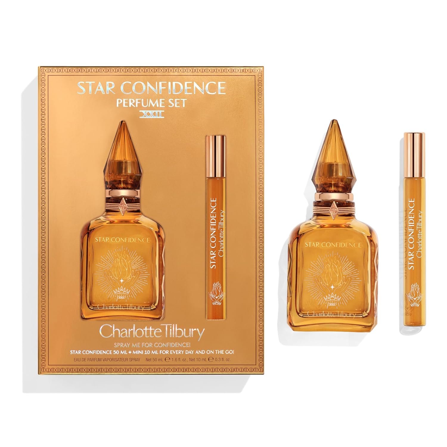 Charlotte Tilbury Star Confidence Eau De Parfum – Pheromone Enhancing Blackcurrant & Jasmine Fragrance with Natural Patchouli Oil – Long-Lasting Floral Woody Scent