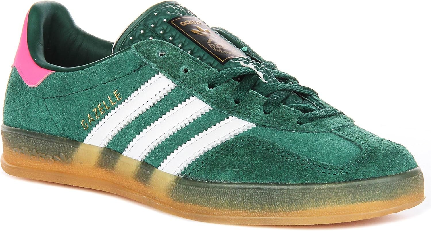 adidas Womens Gazelle Indoor Collegiate Green Pink Size 9