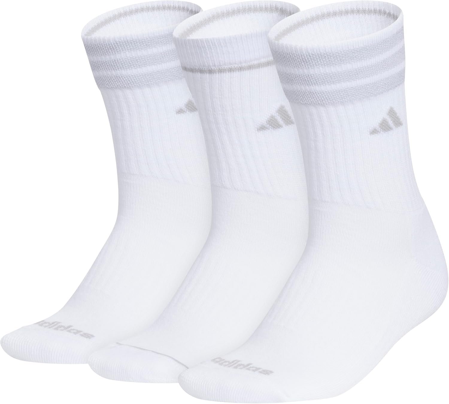 adidas Women’s Cushioned Crew Socks (3 Pairs) Durable & Comfortable