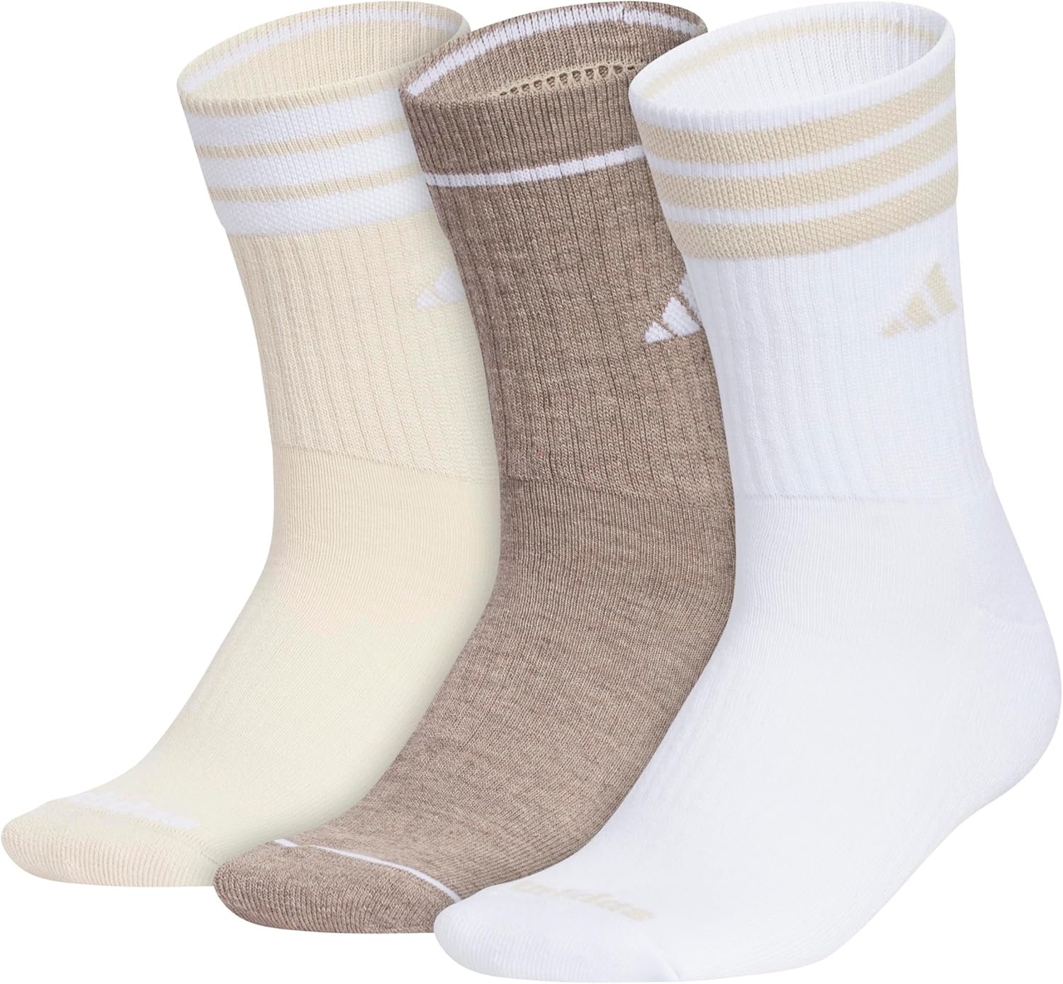 adidas Women’s Cushioned Crew Socks (3 Pairs) Durable & Comfortable